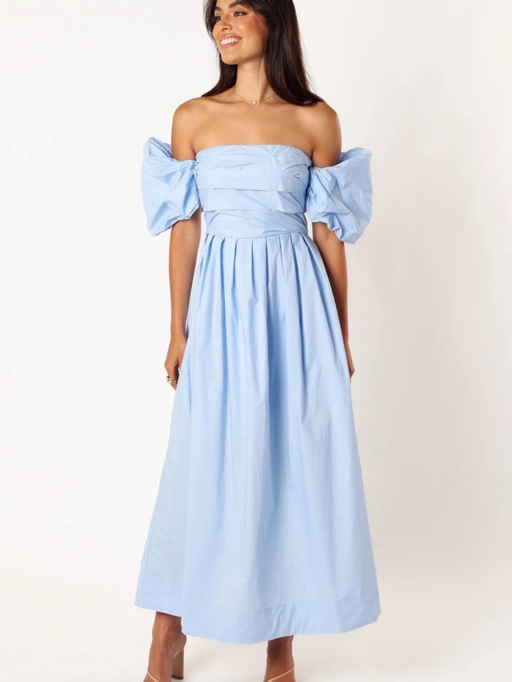Petal & Pup Solana Off Shoulder Midi Dress